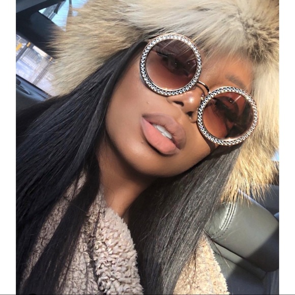 Dolce & Gabbana Rose Gold Round Crystal Sunglasses - Picture 10 of 12